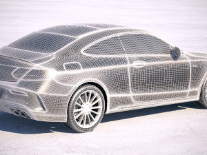Mercedes-Benz c-class amg coupe 2019 Modelo 3D