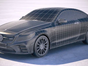 Mercedes-Benz c-class amg coupe 2019 3D Модель
