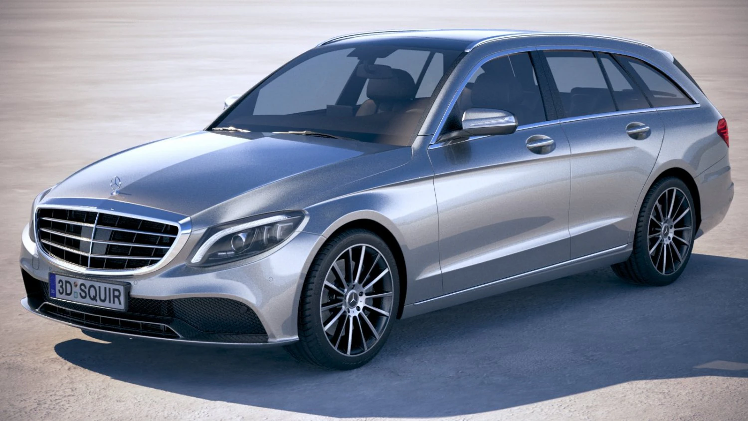 Mercedes-Benz C-class Estate 2019 3D Model .c4d .max .obj .3ds .fbx .stl .blend 