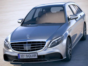Mercedes-Benz C-class Estate 2019 3D Model