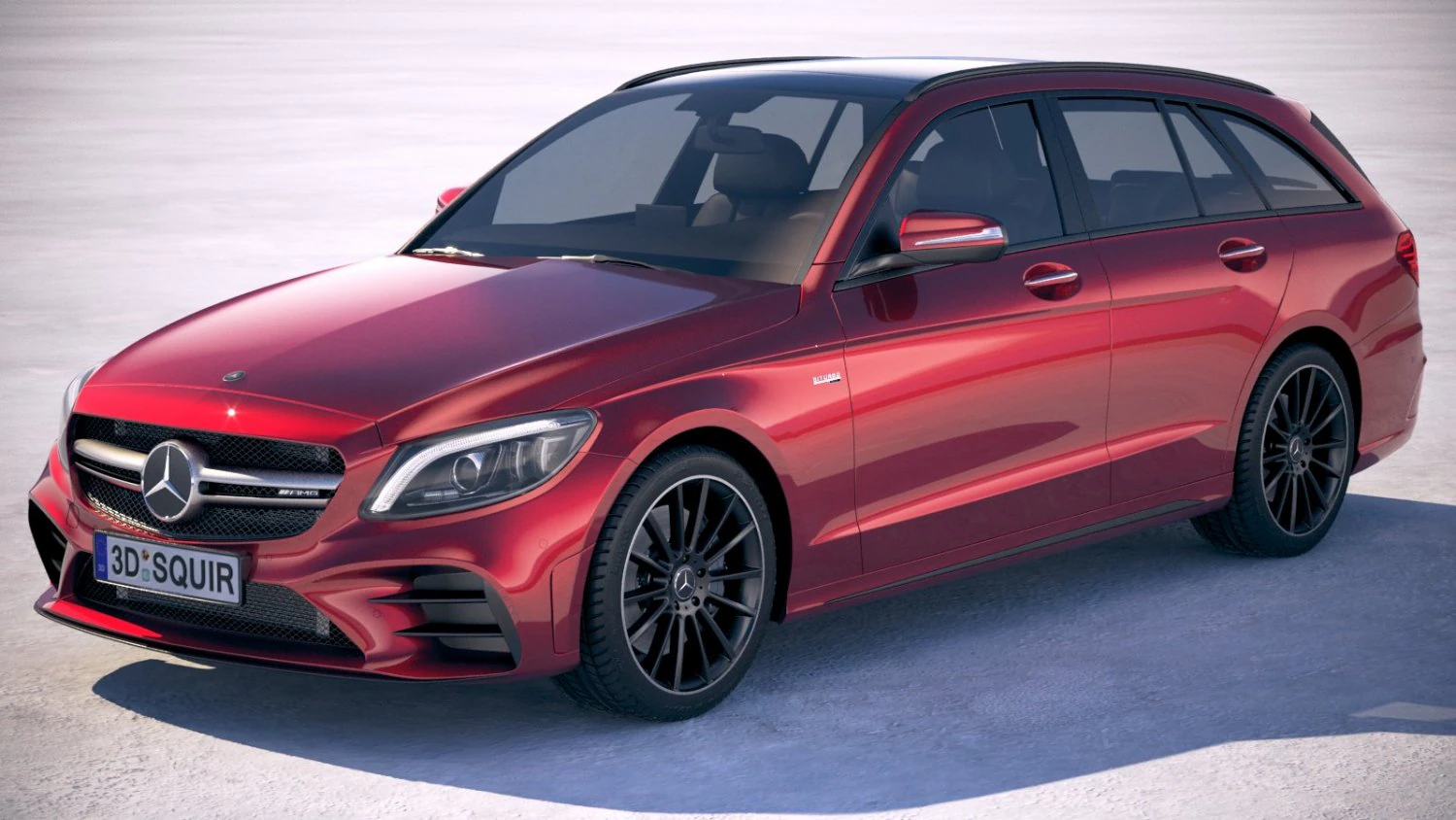 Mercedes-Benz C-class Estate AMG 2019 3D Model .c4d .max .obj .3ds .fbx .stl .blend
