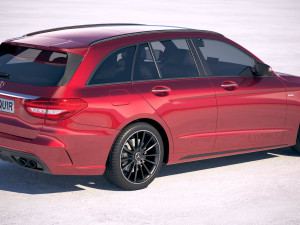 Mercedes-Benz C-class Estate AMG 2019 3D Model