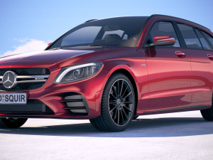 Mercedes-Benz C-class Estate AMG 2019 3D Model