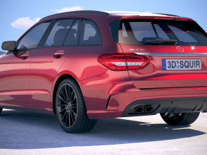 Mercedes-Benz C-class Estate AMG 2019 3D Model