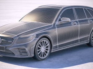 Mercedes-Benz C-class Estate AMG 2019 3D Model