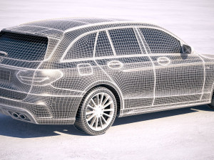 Mercedes-Benz C-class Estate AMG 2019 3D Model