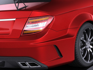 Mercedes-Benz C63 AMG Black 2014 vray 3D Модель