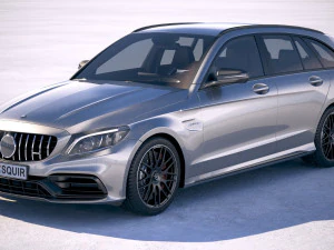 Mercedes-Benz C63 AMG S Estate 2019 Modelo 3D