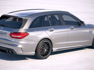 Mercedes-Benz C63 AMG S Estate 2019 Model 3D