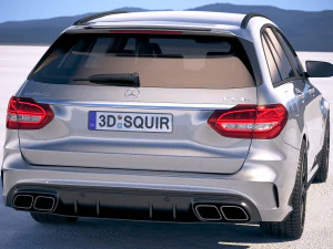 Mercedes-Benz C63 AMG S Estate 2019 3D Model