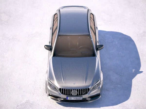 Mercedes-Benz C63 AMG S Estate 2019 3D Model