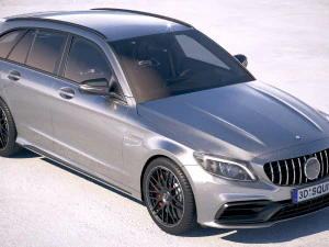 Mercedes-Benz C63 AMG S Estate 2019 3D Model