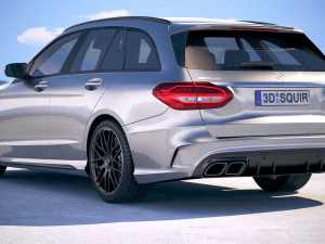 Mercedes-Benz C63 AMG S Estate 2019 3D Model