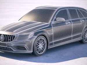 Mercedes-Benz C63 AMG S Estate 2019 3D Model
