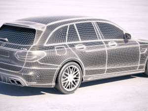Mercedes-Benz C63 AMG S Estate 2019 Model 3D