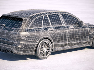 Mercedes-Benz C63 AMG S Estate 2019 Model 3D