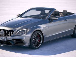 Mercedes-Benz C63 S AMG Cabriolet 2019 3D Model