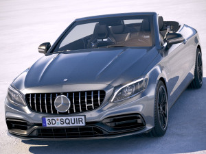 Mercedes-Benz C63 S AMG Cabriolet 2019 3D Model