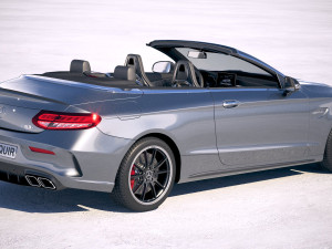 Mercedes-Benz C63 S AMG Cabriolet 2019 3D Model