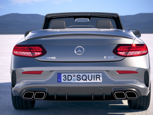 Mercedes-Benz C63 S AMG Cabriolet 2019 3D Model