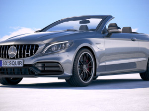 Mercedes-Benz C63 S AMG Cabriolet 2019 3D Model