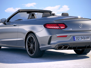 Mercedes-Benz C63 S AMG Cabriolet 2019 3D Model