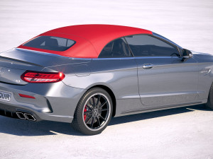 Mercedes-Benz C63 S AMG Cabriolet 2019 3D Model