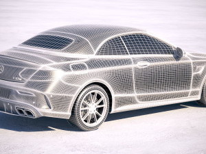 Mercedes-Benz C63 S AMG Cabriolet 2019 3D Model