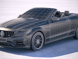 Mercedes-Benz C63 S AMG Cabriolet 2019 3D Model