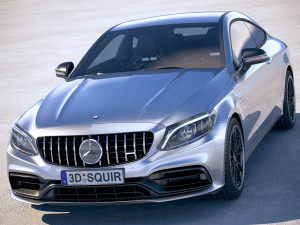 Mercedes-Benz C63 S AMG Coupe 2019 3D Модель