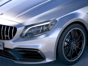 Mercedes-Benz C63 S AMG Coupe 2019 3D Модель