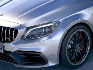 Mercedes-Benz C63 S AMG Coupe 2019 3D Model