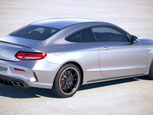 Mercedes-Benz C63 S AMG Coupe 2019 3D Модель