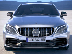 Mercedes-Benz C63 S AMG Coupe 2019 3D Model