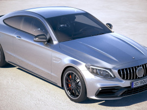 Mercedes-Benz C63 S AMG Coupe 2019 3D Модель