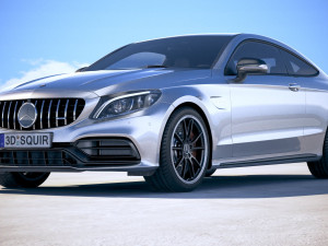 Mercedes-Benz C63 S AMG Coupe 2019 3D Модель