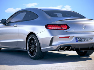 Mercedes-Benz C63 S AMG Coupe 2019 3D Модель