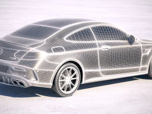 Mercedes-Benz C63 S AMG Coupe 2019 3D Model