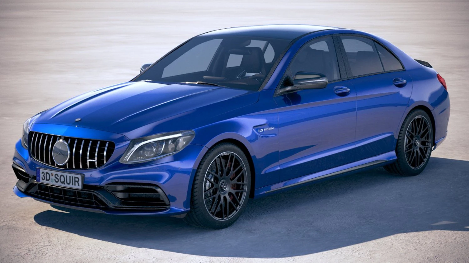 Mercedes-Benz C63 S AMG Sedan 2019 3D Model .c4d .max .obj .3ds .fbx .stl .blend