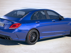 Mercedes-Benz C63 S AMG Sedan 2019 3D Модель