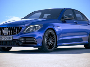 Mercedes-Benz C63 S AMG Sedan 2019 3D Модель
