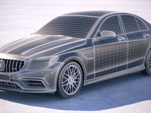 Mercedes-Benz C63 S AMG Sedan 2019 3D Модель