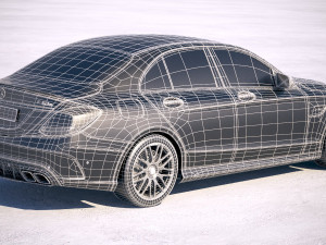 Mercedes-Benz C63 S AMG Sedan 2019 3D Модель