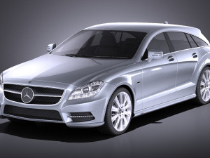 Mercedes-Benz cls shooting brake 2013 vray 3D Model