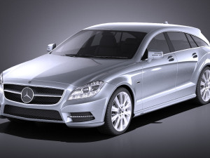 Mercedes-Benz CLS Shooting Brake 2013 vray Modelo 3D