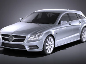 Mercedes-Benz CLS Shooting Brake 2013 vray 3D Model