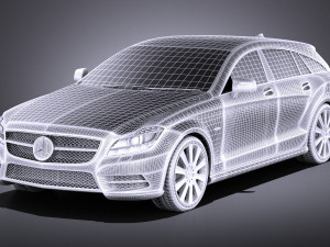 Mercedes-Benz CLS Shooting Brake 2013 vray 3Dモデル