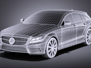 Mercedes-Benz CLS Shooting Brake 2013 vray 3Dモデル