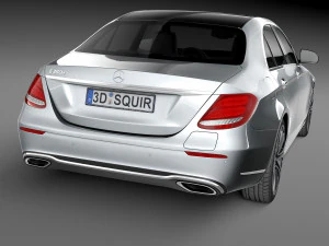 Mercedes-Benz E-class 2017 Mentalray 3D Model