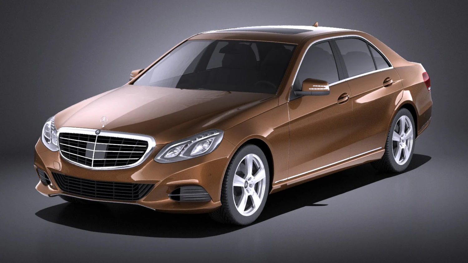 Mercedes-Benz E-class Sedan 2015 vray 3D Model .c4d .max .obj .3ds .fbx .stl .blend 